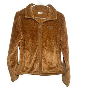Columbia Fireside II Sherpa Full Zip Sweater Jacket Caramel Brown Women S